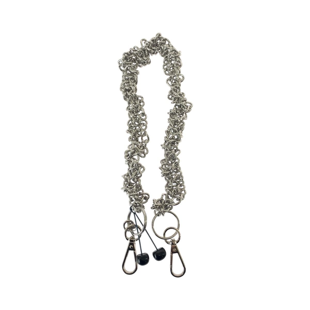 超 RAF SIMONS ラフシモンズ チェリー シルバー ブルー ブラック メタル ウォレットチェーン 男女兼用 メンズ 505994