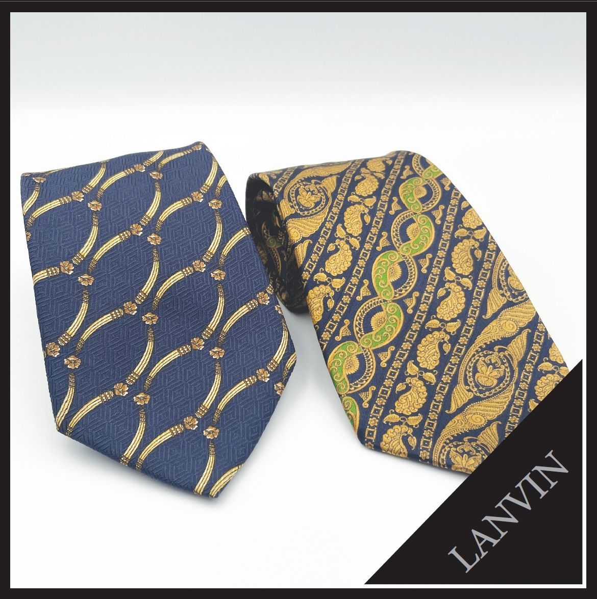 ✱LANVIN（ランバン）✱ ネクタイ 2本セット まとめ売り 高級シルク