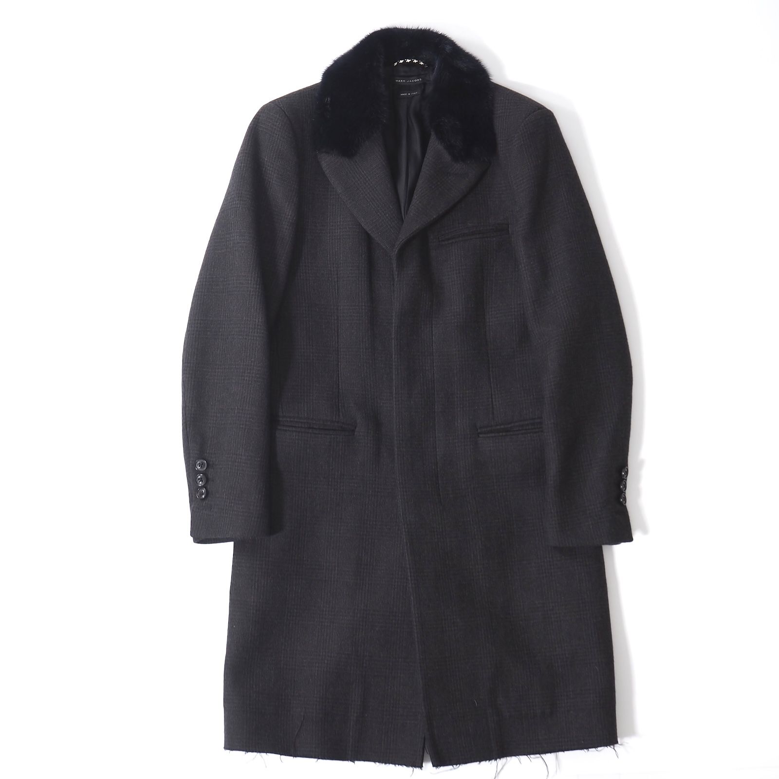 マークジェイコブス 17AW襟ファー中綿ウールコートXS ファーストライン マークジェイコブス 17AW襟ファー中綿ウールコートXS ファーストライン
