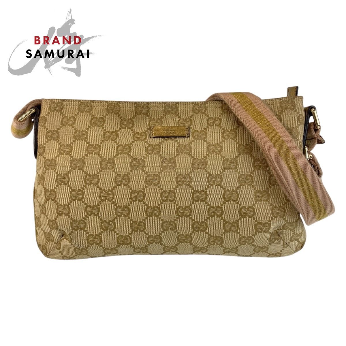 GUCCI グッチ シェリーライン ベージュ ピンク GGキャンバス 410766 ショルダーバッグ メッセンジャーバッグ レディース 506692