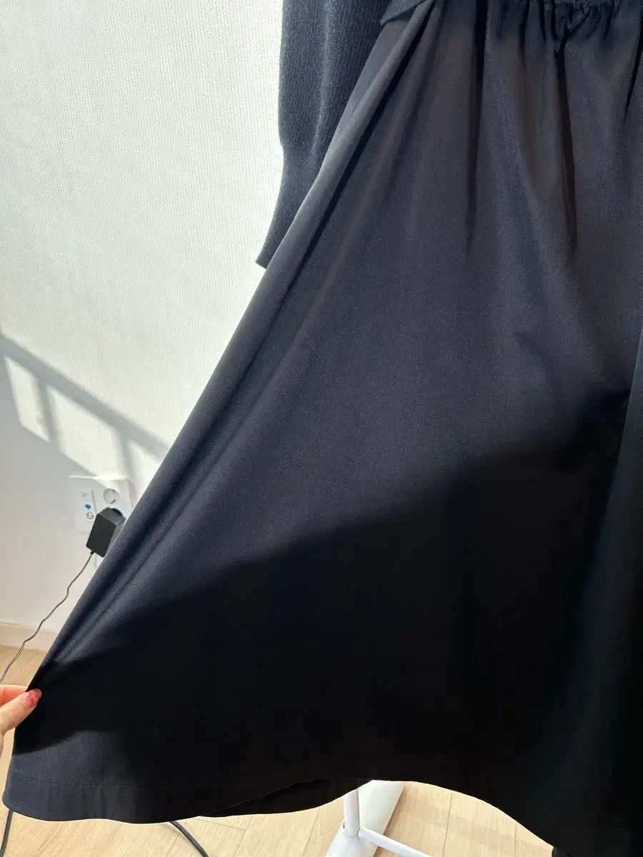  DEWL 25 FW ニットジップアップ ロングワンピース 55 ネイビー 長袖 七分袖 その他