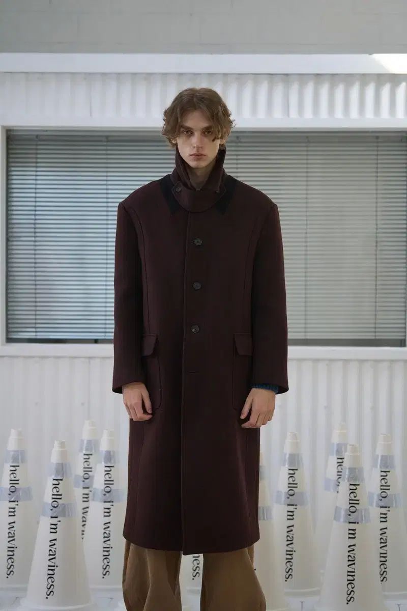 1 hedn KARA カラ バルマカーン ステン コート バーガンディ