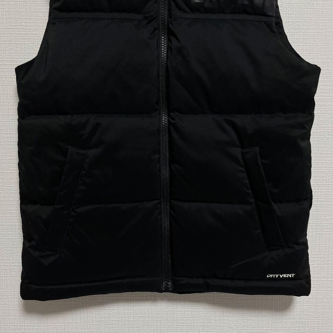  THE NORTH FACE ダウンベスト キッズ140 ドライベント ブラック アウター ビッグロゴ ダウンベスト 中綿ベスト キッズ服(100cm~)