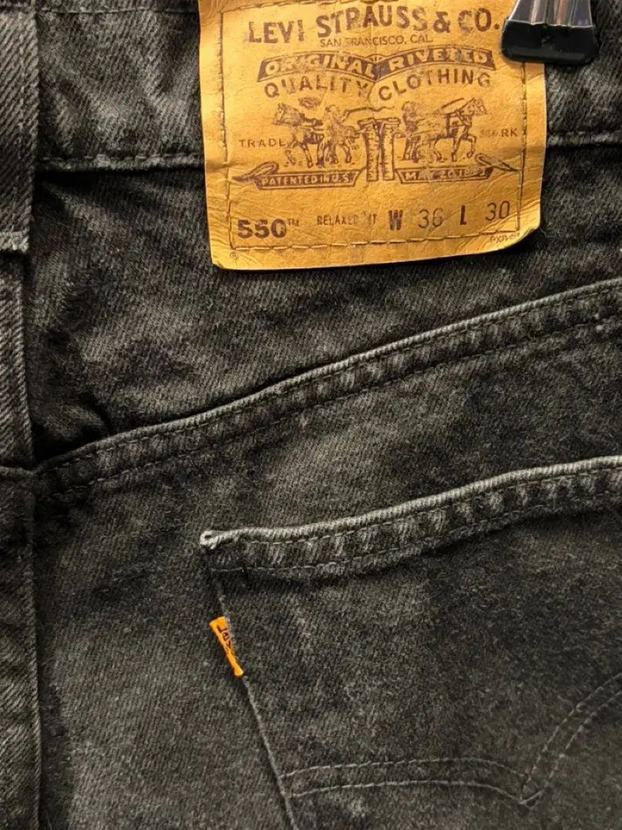 90s】Levi's 550 ブラックデニム 36/30 オレンジタブ Levi's 550