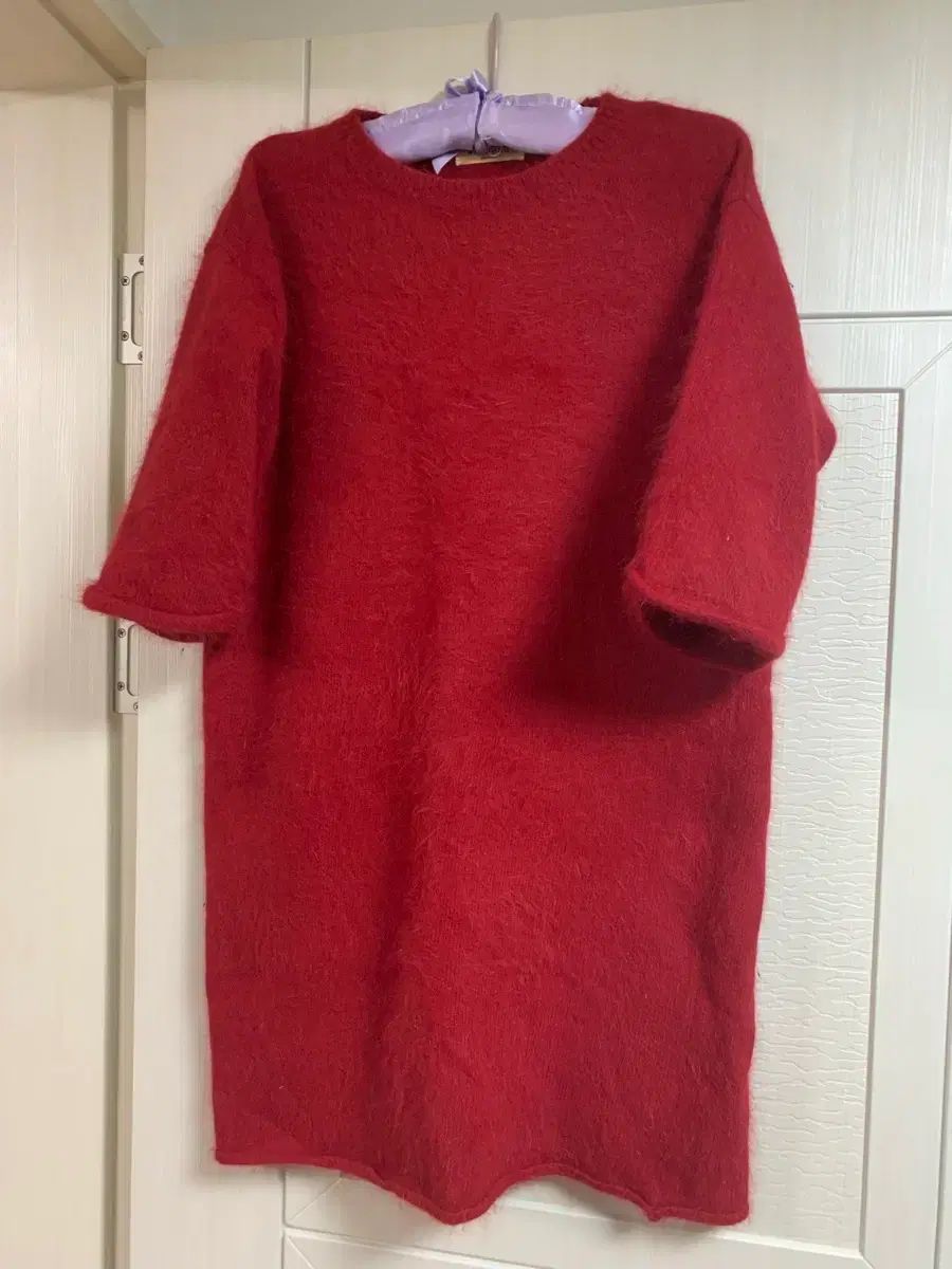 レッド アンゴラ 7分 ハーフ Tシャツ