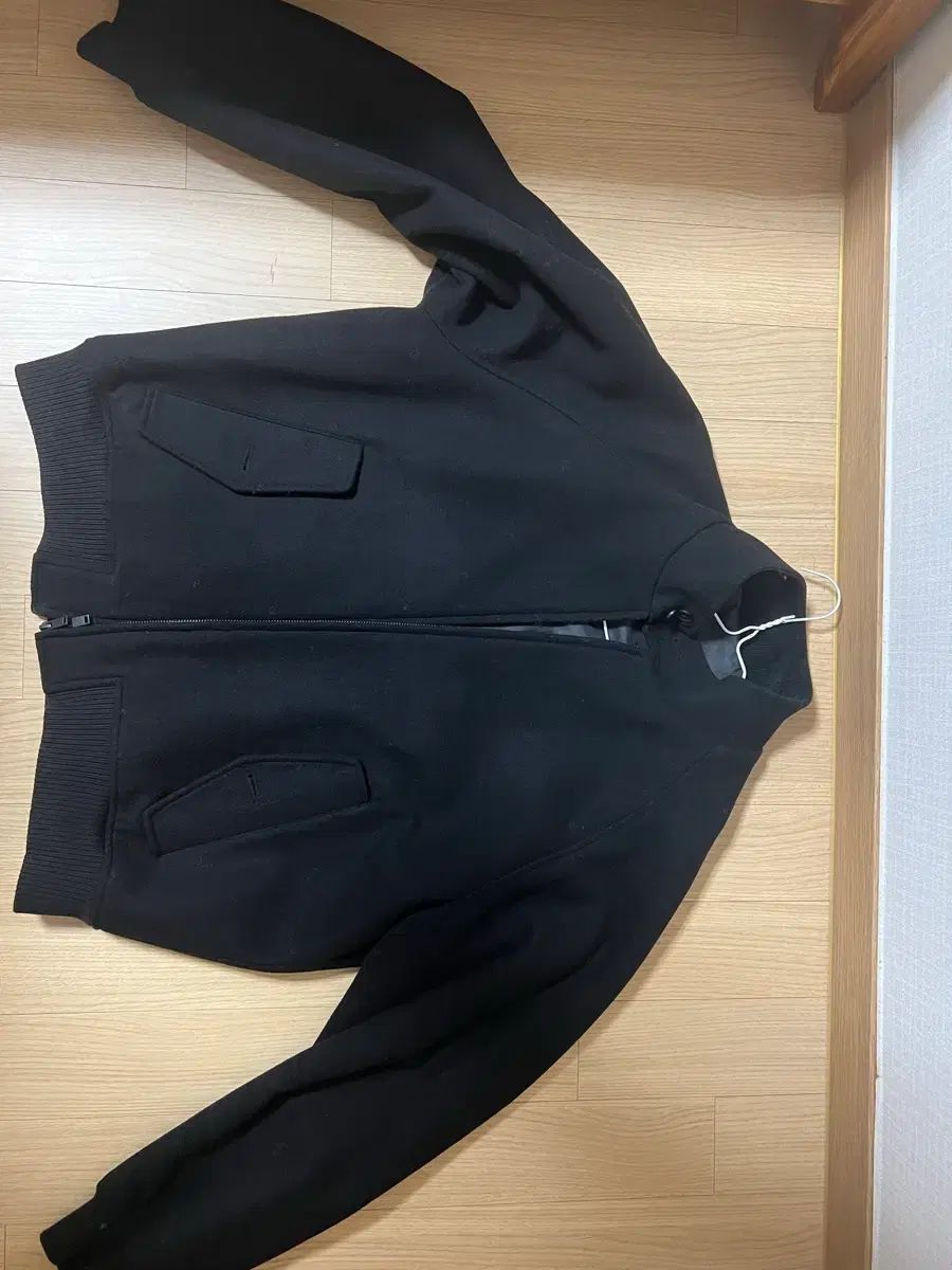 ブラック ウール スタンドネック ジップアップ MUSINSA STANDARD