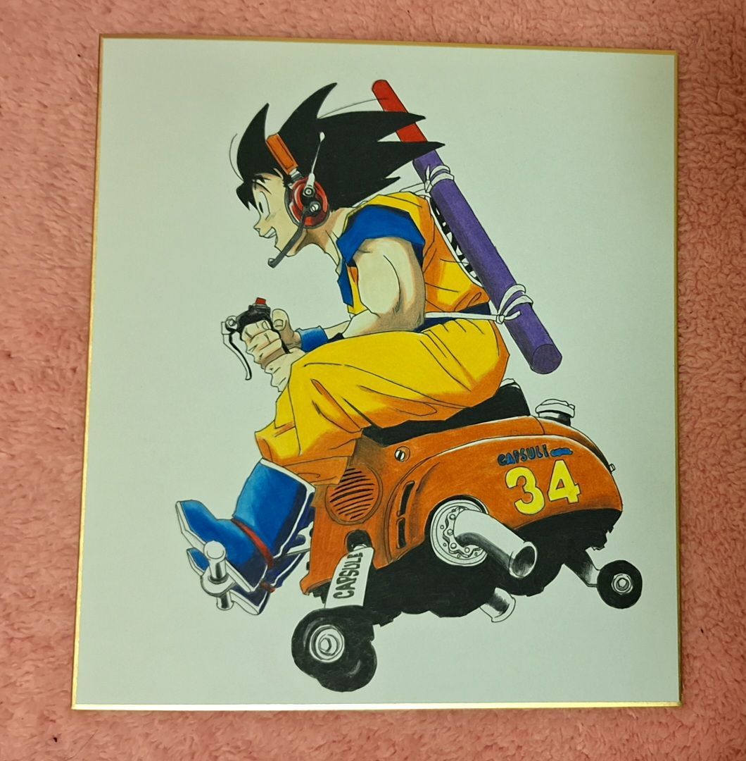 オーダー】中色紙 手描きイラスト｜似顔絵・キャラクター風 - メルカリ