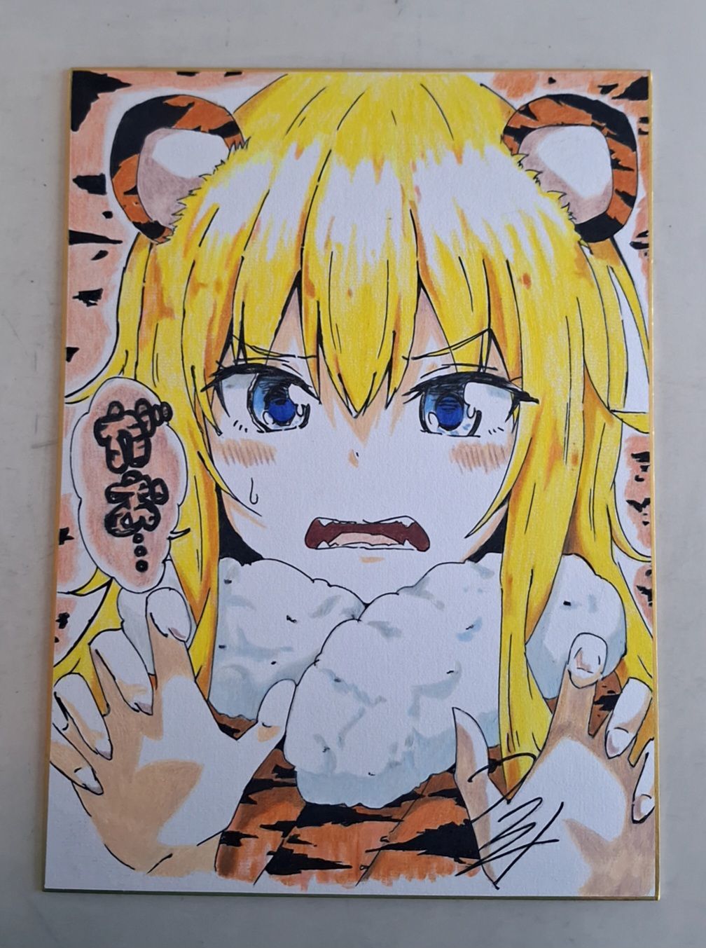 オーダー】中色紙 手描きイラスト｜似顔絵・キャラクター風 - メルカリ