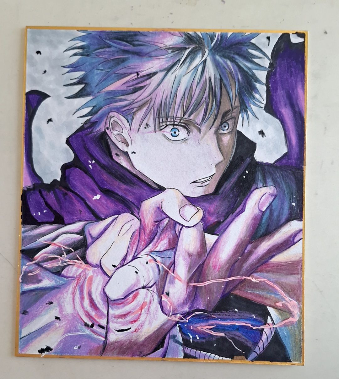 オーダー】中色紙 手描きイラスト｜似顔絵・キャラクター風 - メルカリ