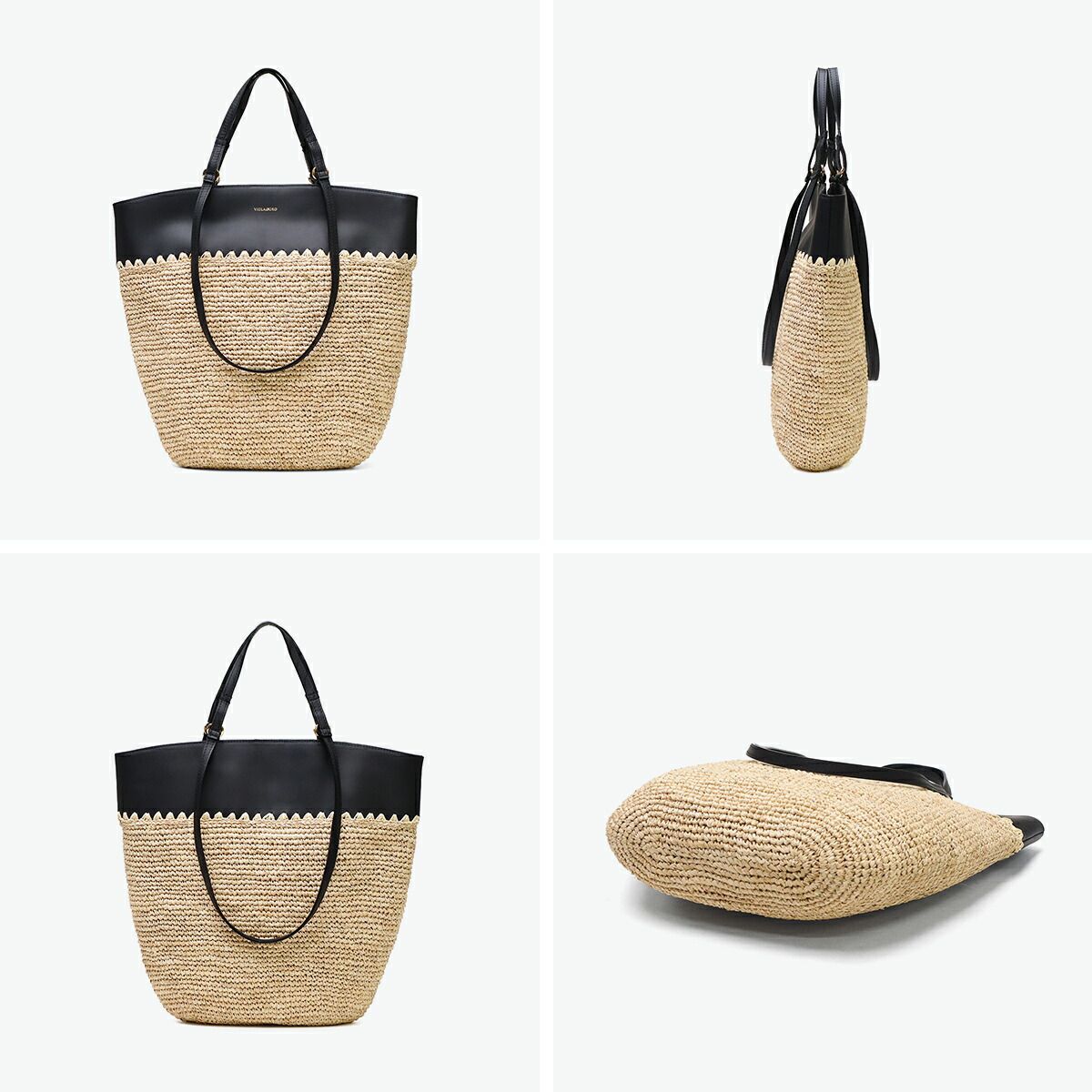 レザー かごバッグ