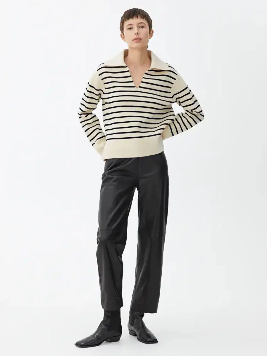  ARKET ストライプ コットン アウター M 長袖 ニット セーター