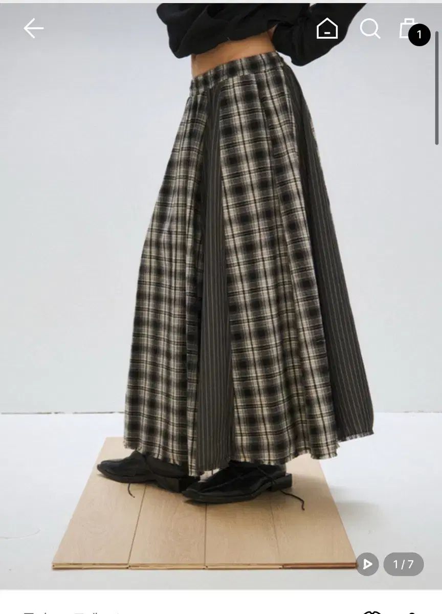 プリーズ プロジェクト オーバ CHECK マキシ スカート