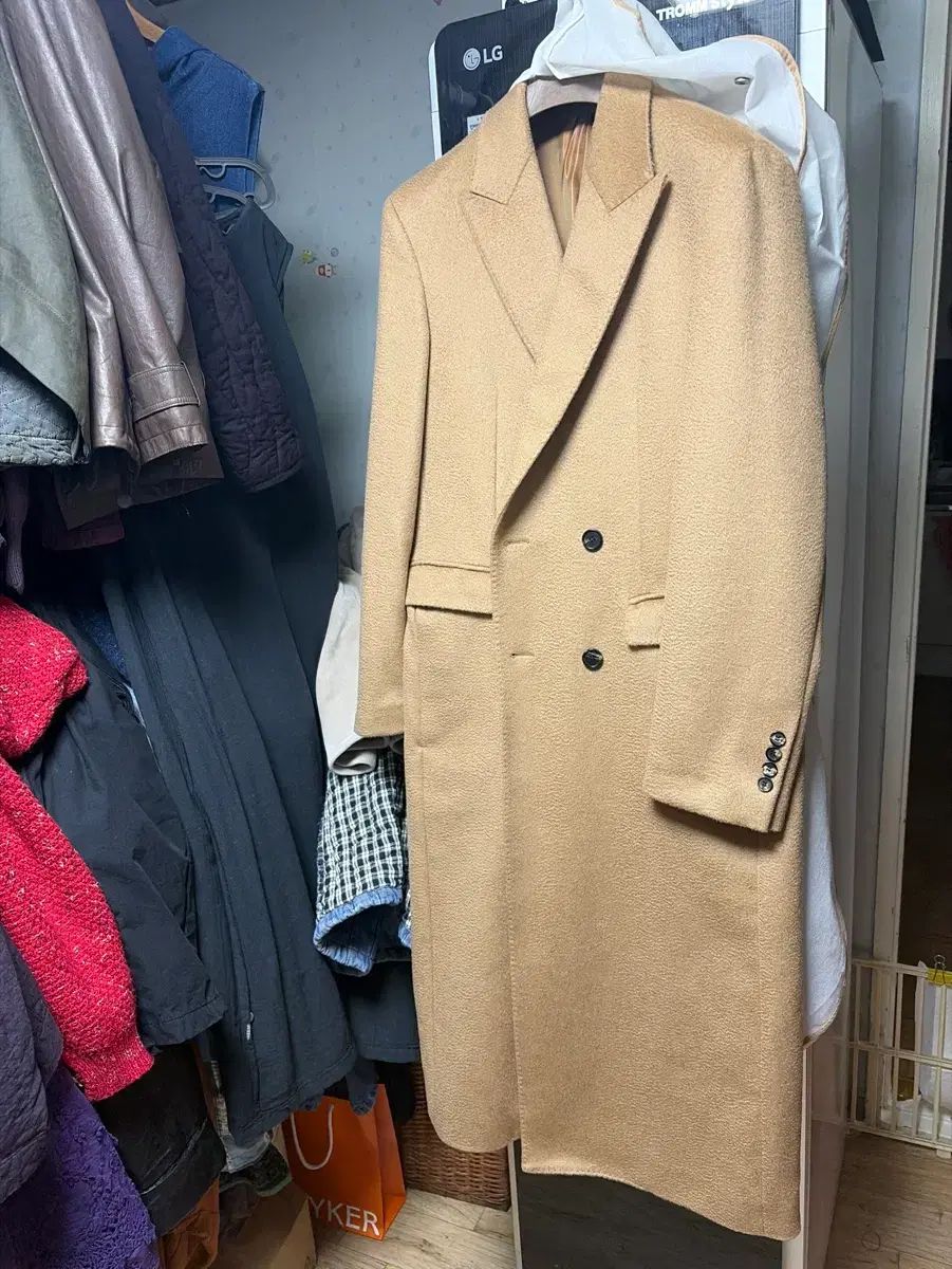 ポーカーフェイス ベイビー キャメル ダブル コート Czar