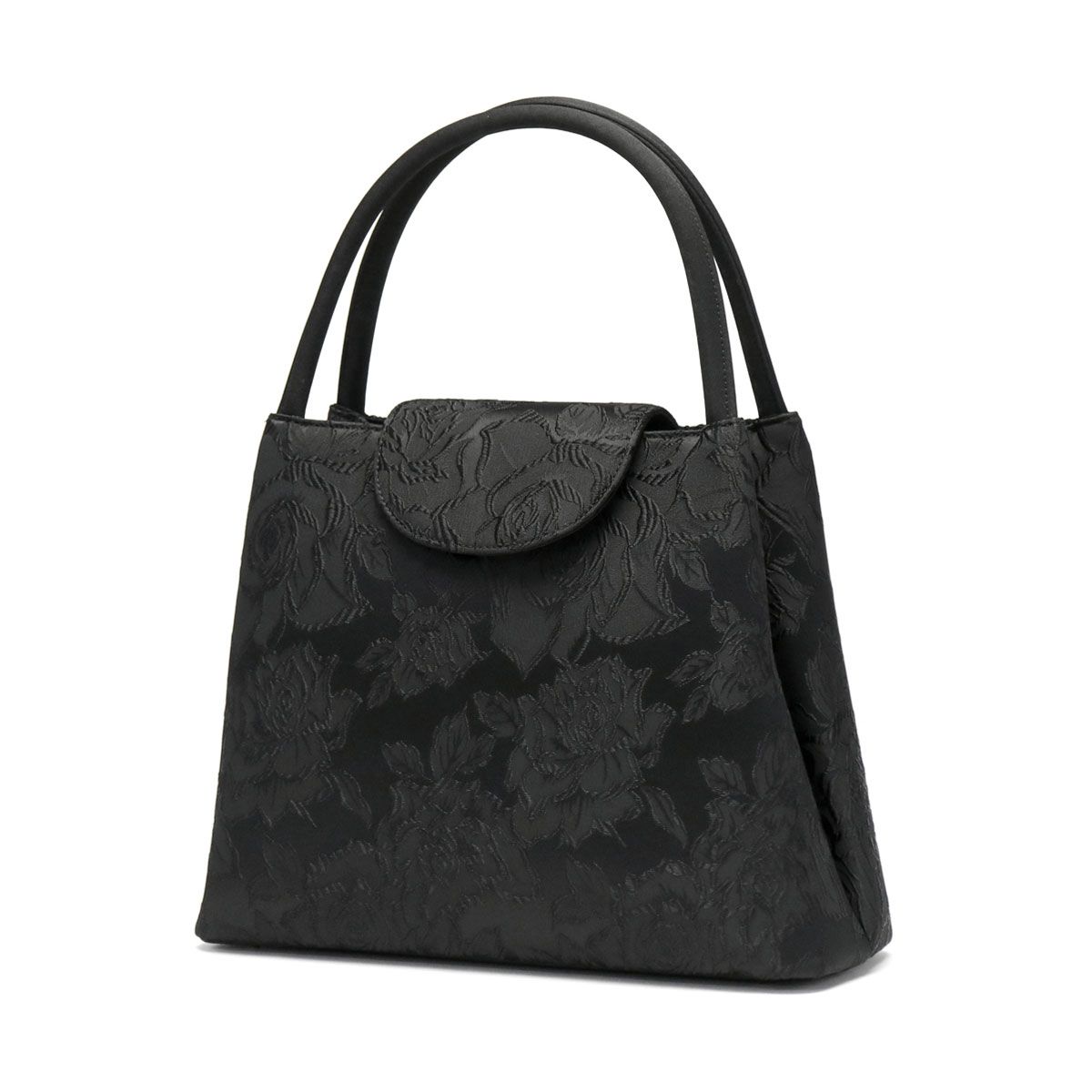 柄ジャガード織トートバッグ ブラックフォーマル