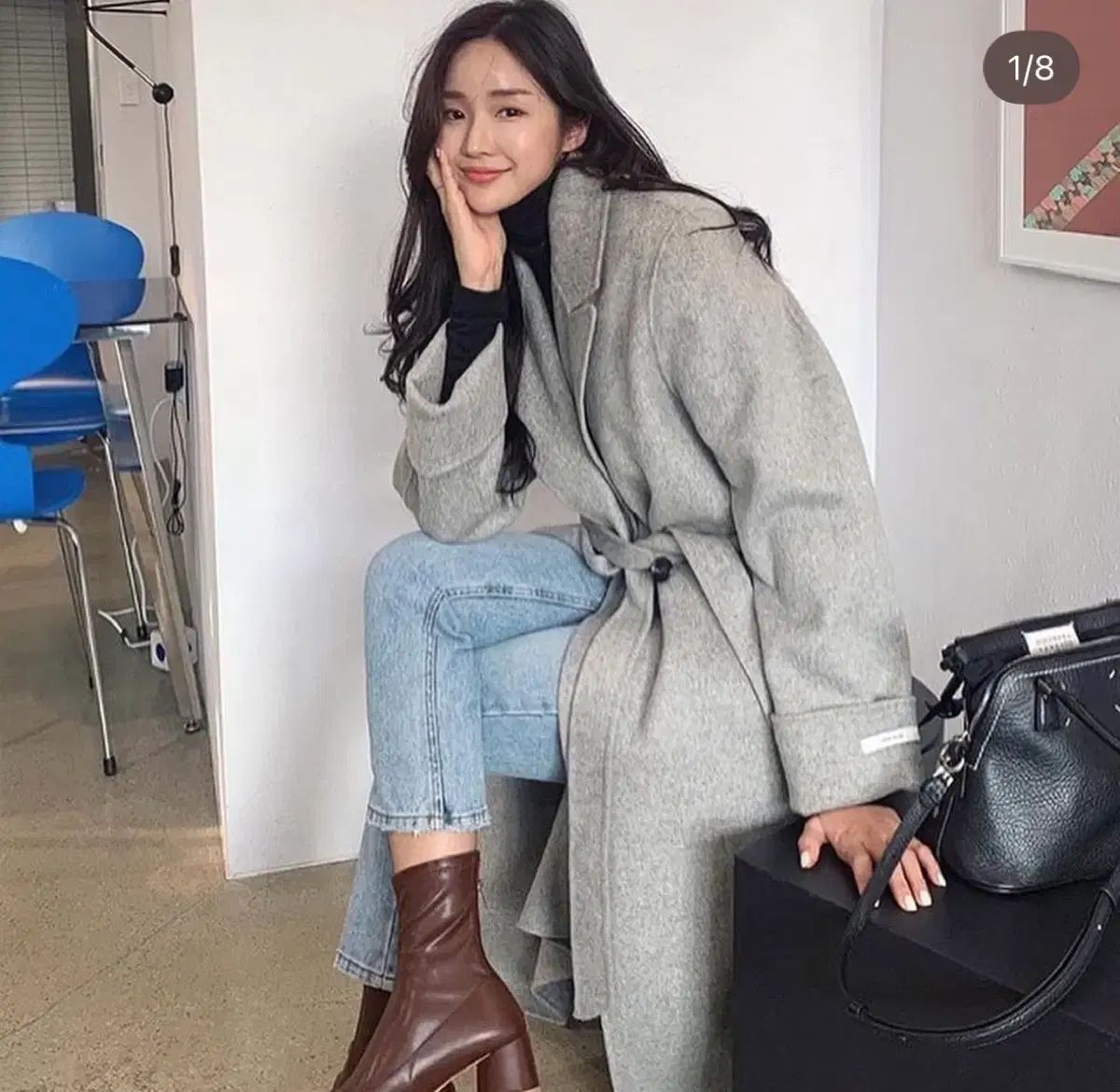 レディース 冬 ウール ハンドメイド ロングコート