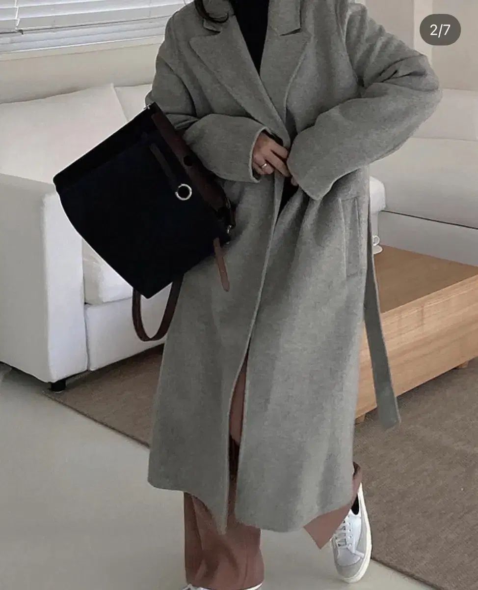 レディース 冬 ウール ハンドメイド ロングコート