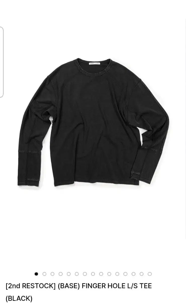 ETCE ムーミンBASE FINGER HOLE L S Tシャツ ブラック