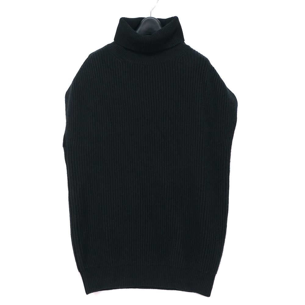 Drawer ドゥロワー ノースリーブ タートルネック ニット セーター ブラック 6518‐105‐0459