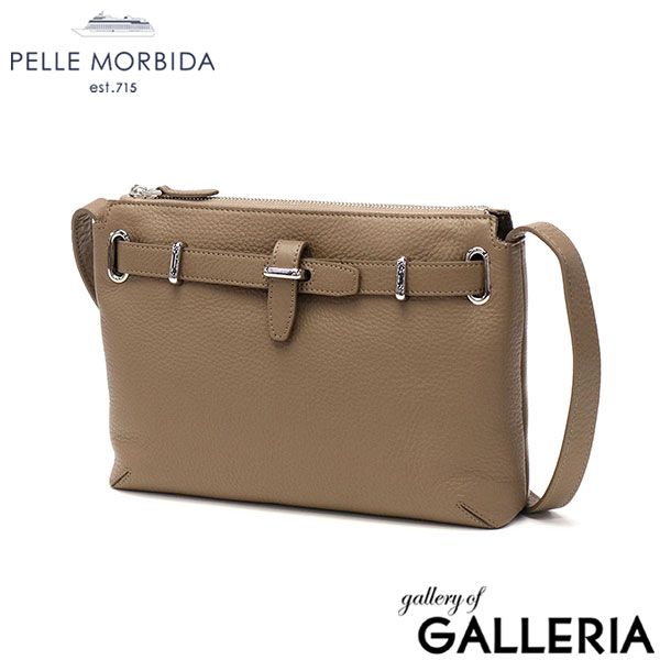 ペッレモルビダ ショルダーバッグ メンズ レディース PELLE MORBIDA バッグ 小さめ ブランド A 5 本革 横型 MB 081 TAUPE