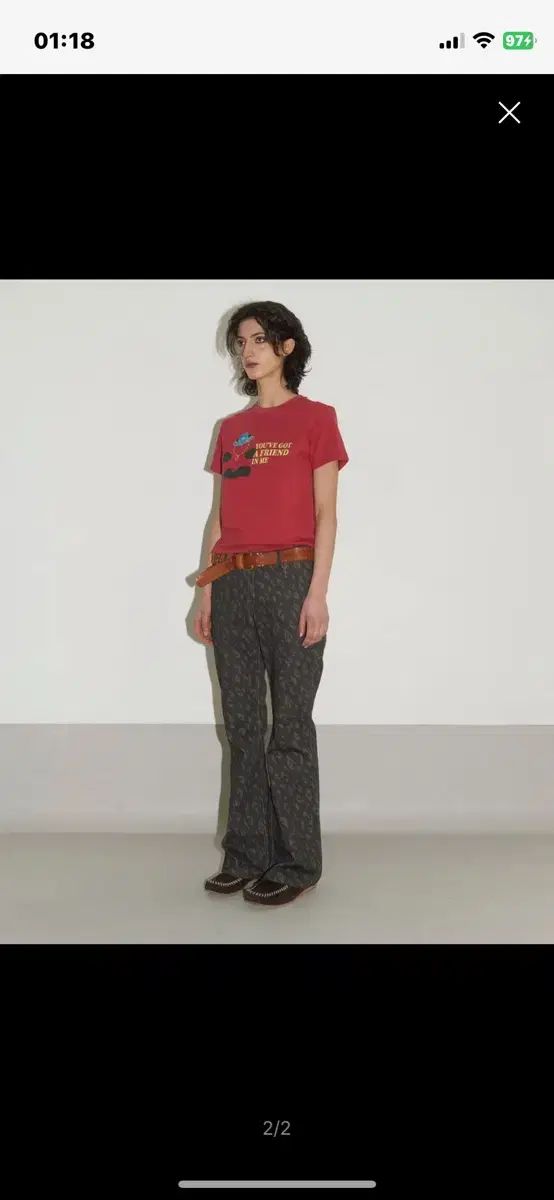 ヘレティック ヒョウ柄 レオパード ブーツカットパンツ