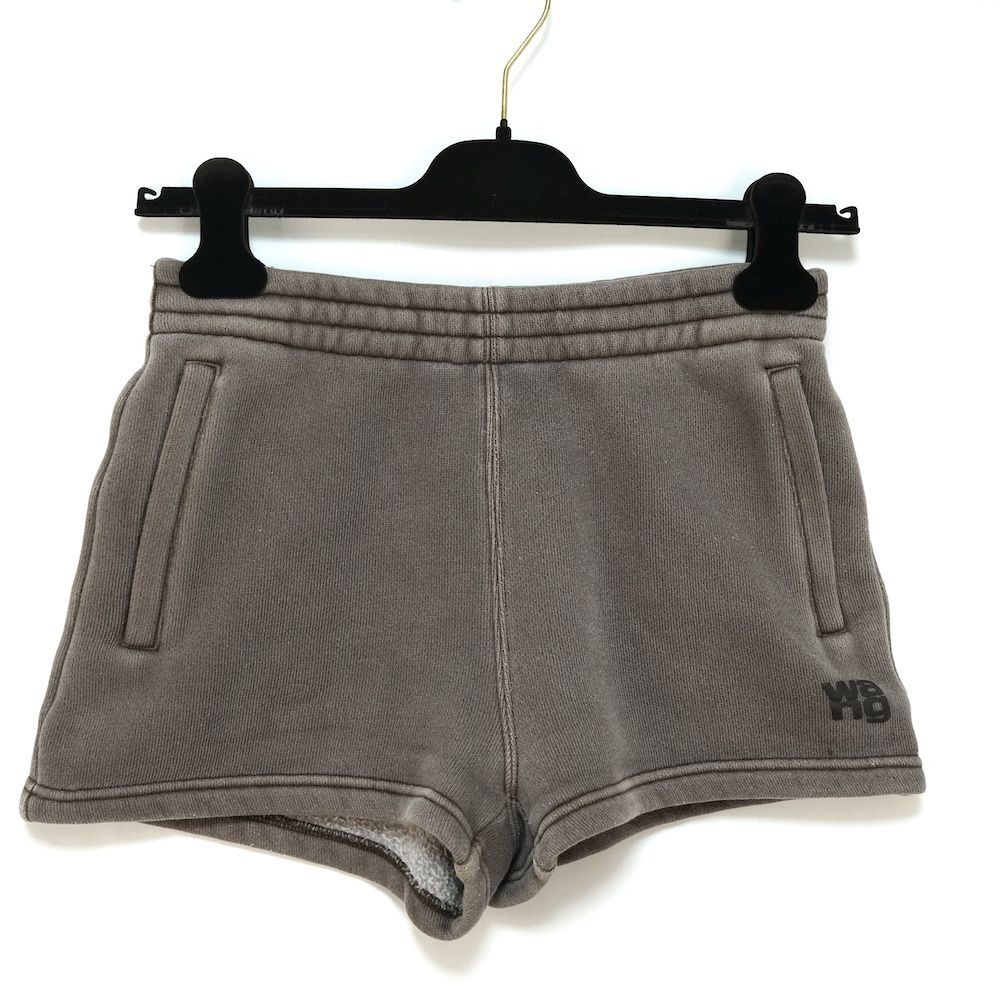 alexander wang t アレキサンダーワン ロゴ スウェット ショート パンツ グレー XSサイズ 裏起毛