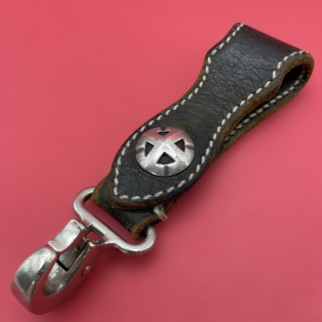 THE FLAT HEAD ベルトループキーホルダー SILVER925コンチョ 本革