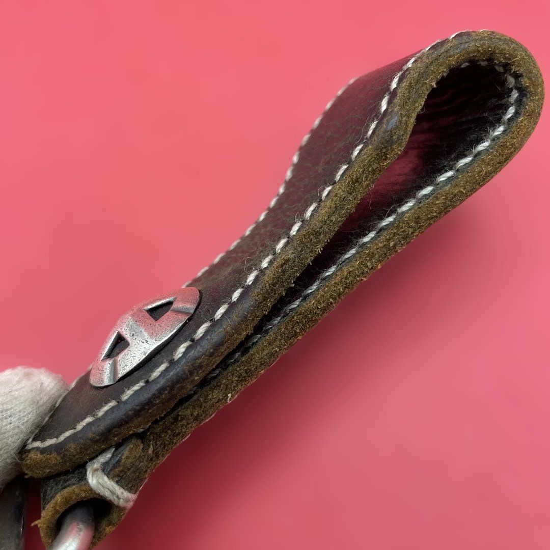 THE FLAT HEAD ベルトループキーホルダー SILVER925コンチョ 本革