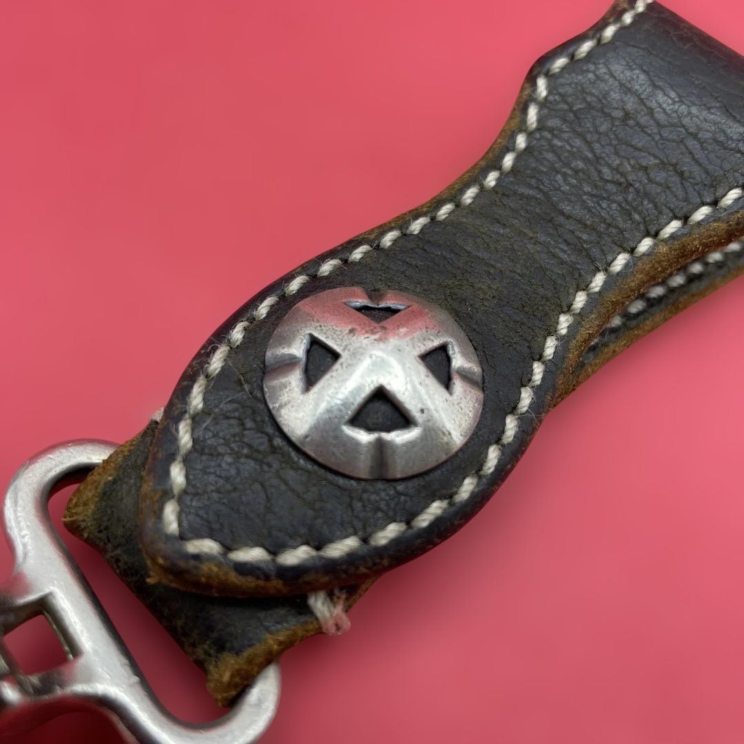 THE FLAT HEAD ベルトループキーホルダー SILVER925コンチョ 本革