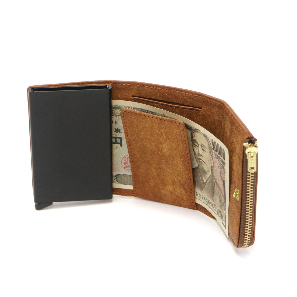  カクタ 財布 三つ折り CACT A CACTA Payment Hunter Wallet-Pueblo- プエブロ 三つ折り財布 本革 小銭入れ付き メンズ レディース 2005 チョコ 三つ折り財布 折り財布