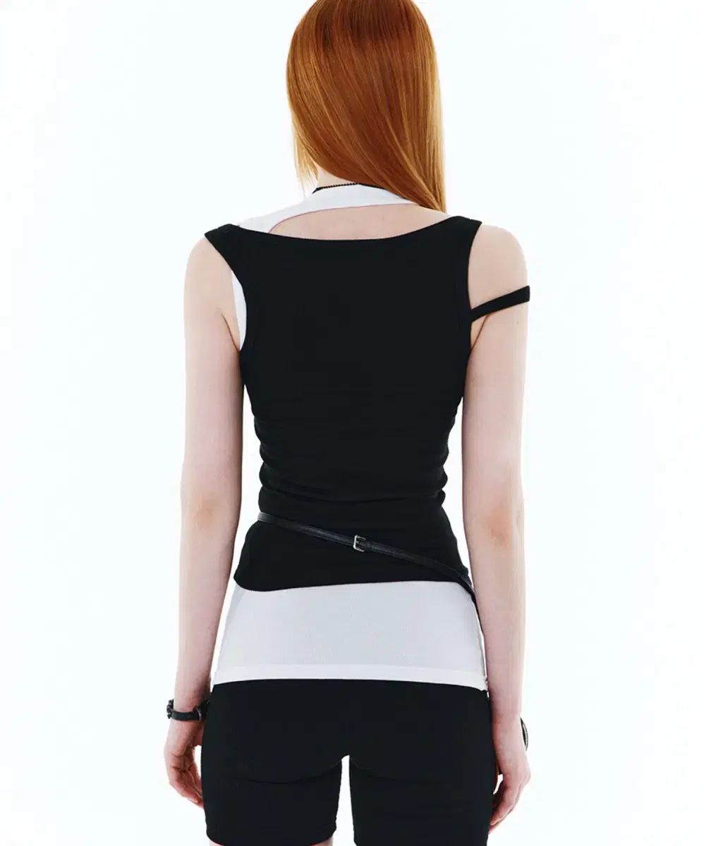 Yeel DOUBLE-LAYERED TANK TOP BLACK