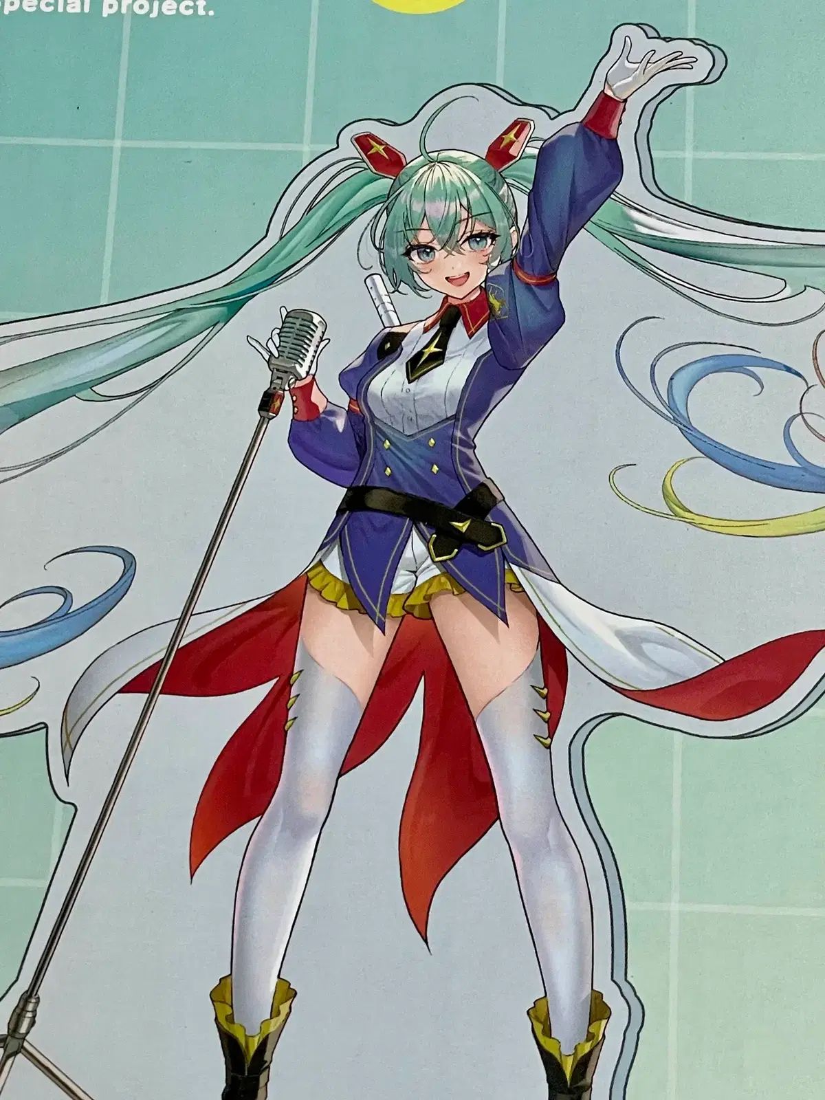 初音 ミク ガンダム 45周年 コラボ オーロラ BIG アクリルスタンド