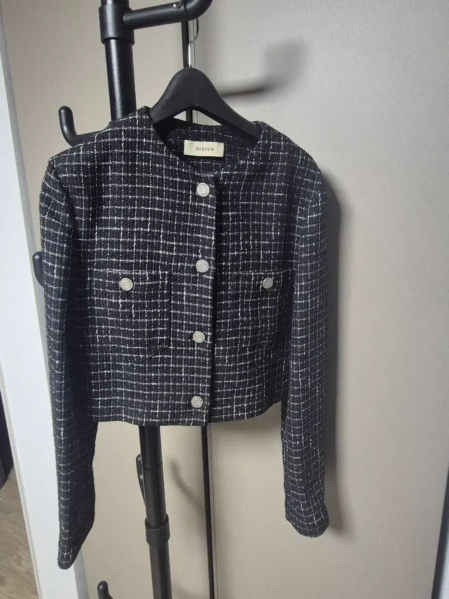 システム クロップドツイードジャケット