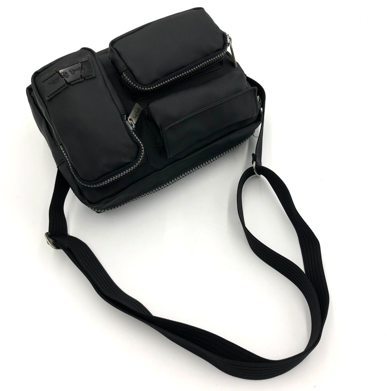 ポールスミス ショルダーバッグ 黒 ナイロン 斜めがけ Paul Smith 
