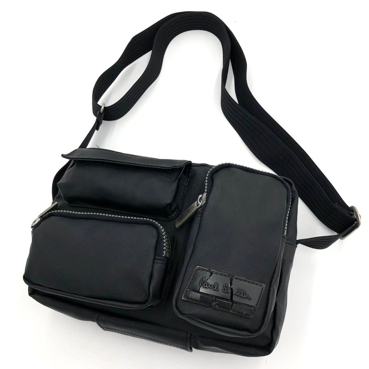 Paul Smith ブラック ショルダーバッグ ポールスミス ショルダーバッグ 黒 ナイロン 斜めがけ Paul Smith