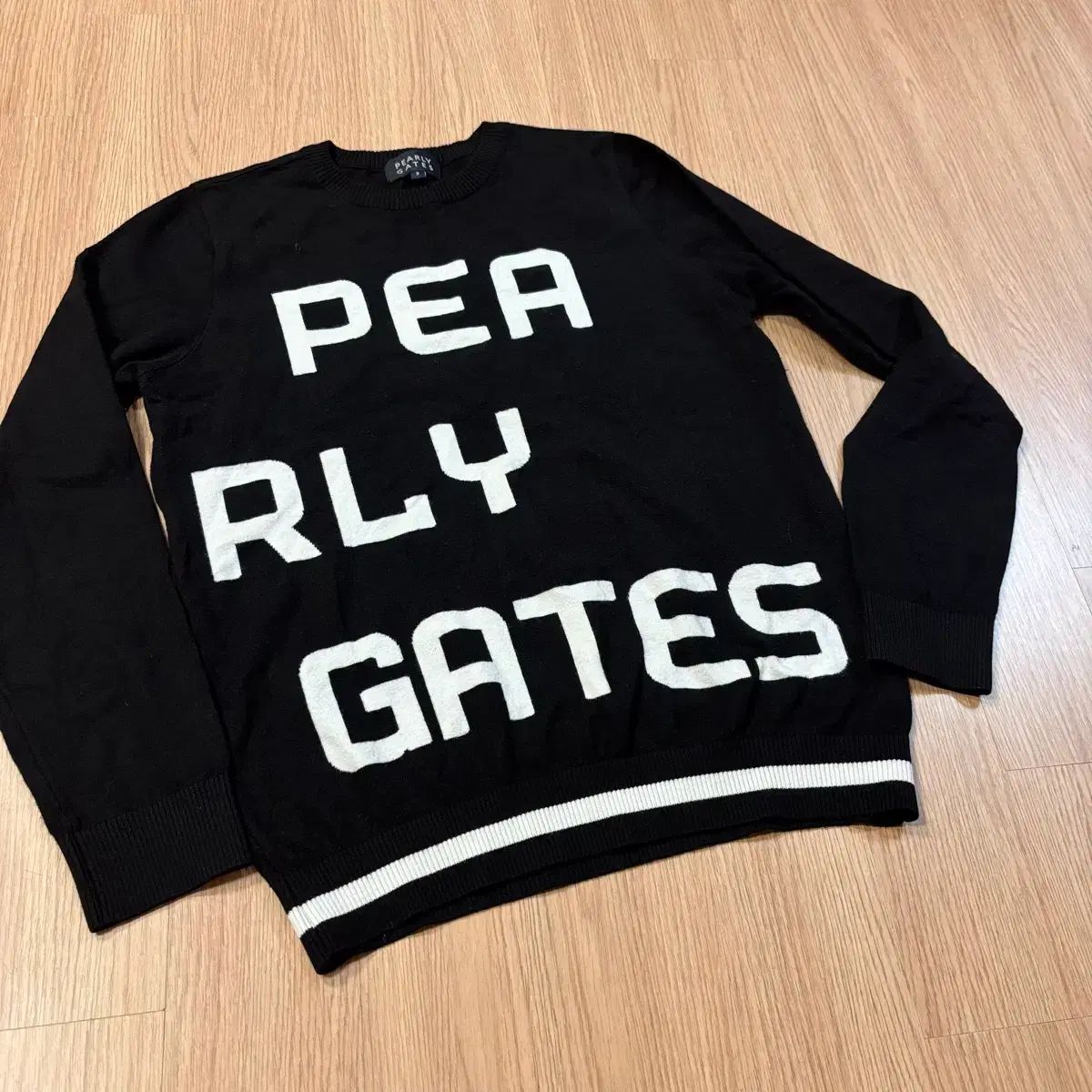 パーリーゲイツ 20年 レディース ゴルフウェア ブラック ラウンド ニット 2 サイズ 굿샷