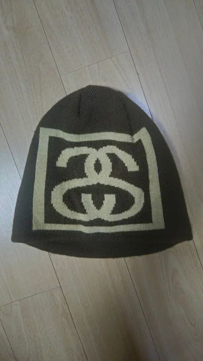 STU SS リング スカルキャップ ビーニー ブラウン