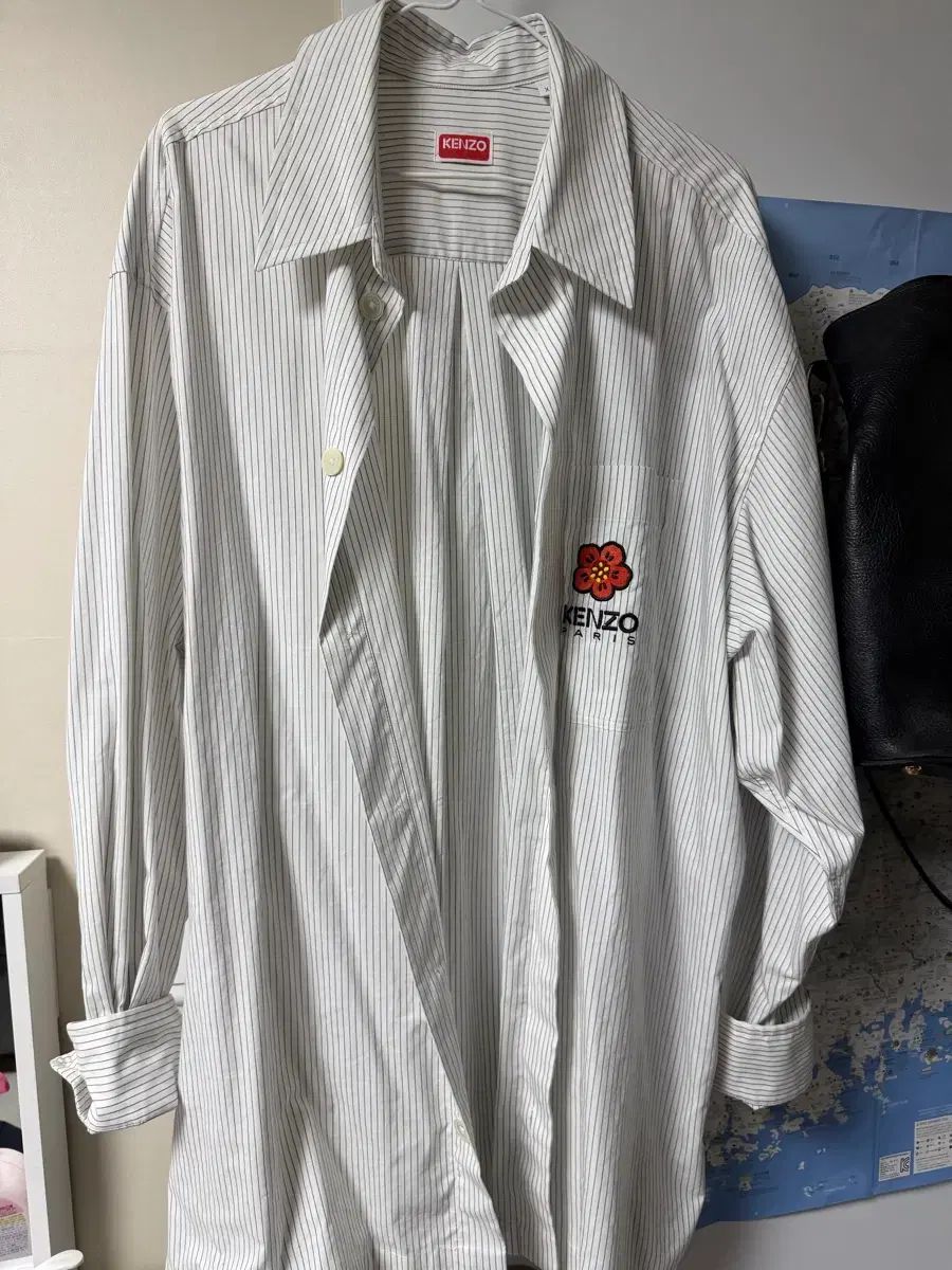 KENZO ケンゾー ボケ フラワー ストライプ シャツ XL