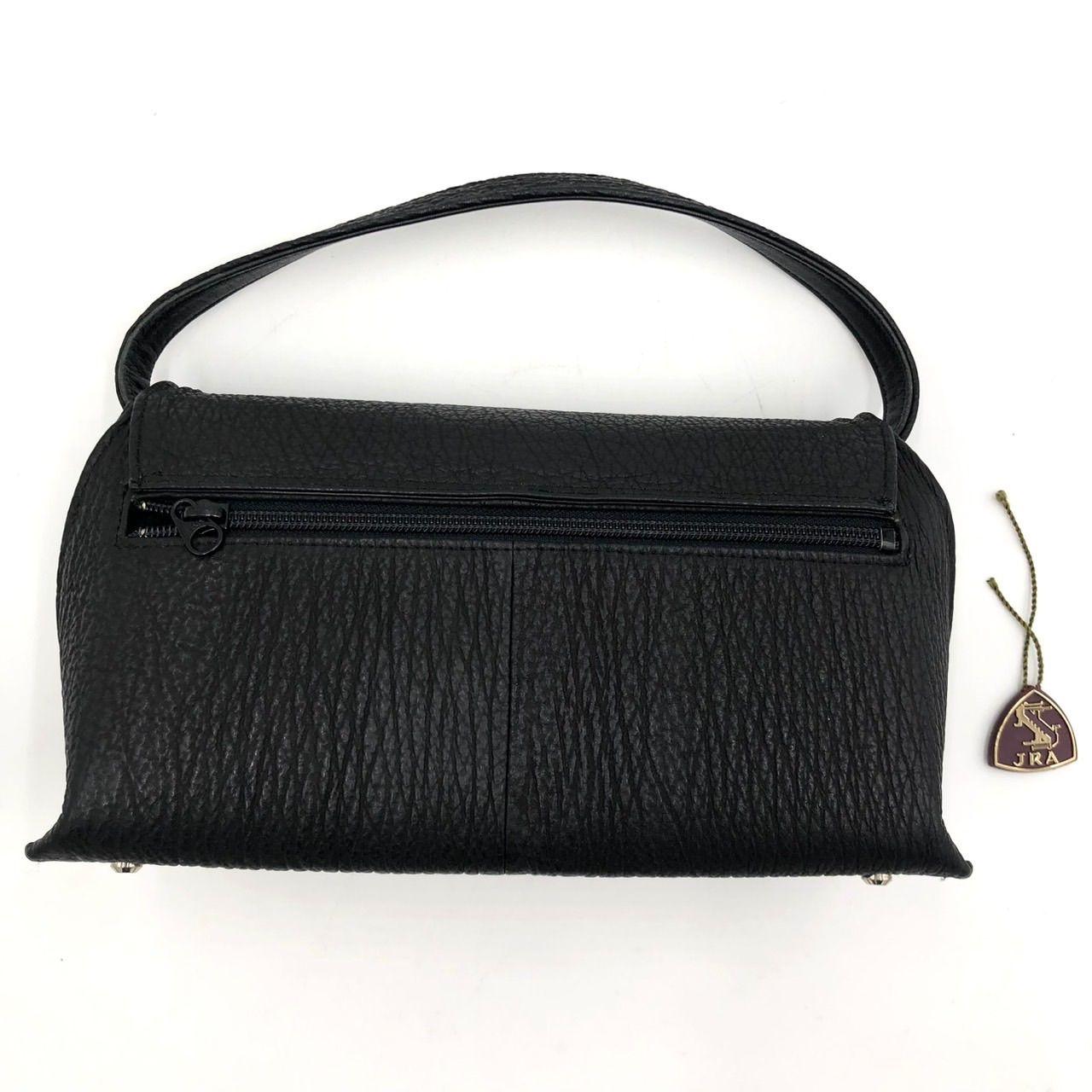 JRA認定 シャークスキン ハンドバッグ 黒 サメ革 日本製 フォーマル