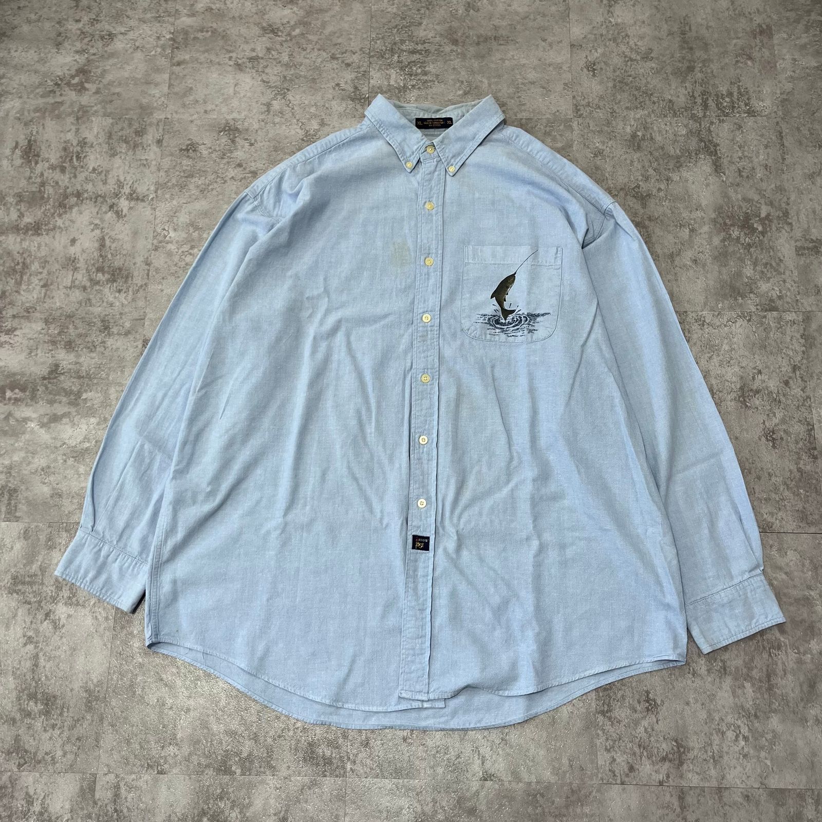 伝説の釣り人フィッシャーマン ライトブルーシャツ