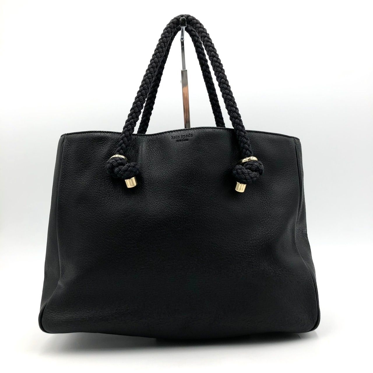 ケイトスペード トートバッグ 黒 レザー 本革 A4収納可 ブラック kate