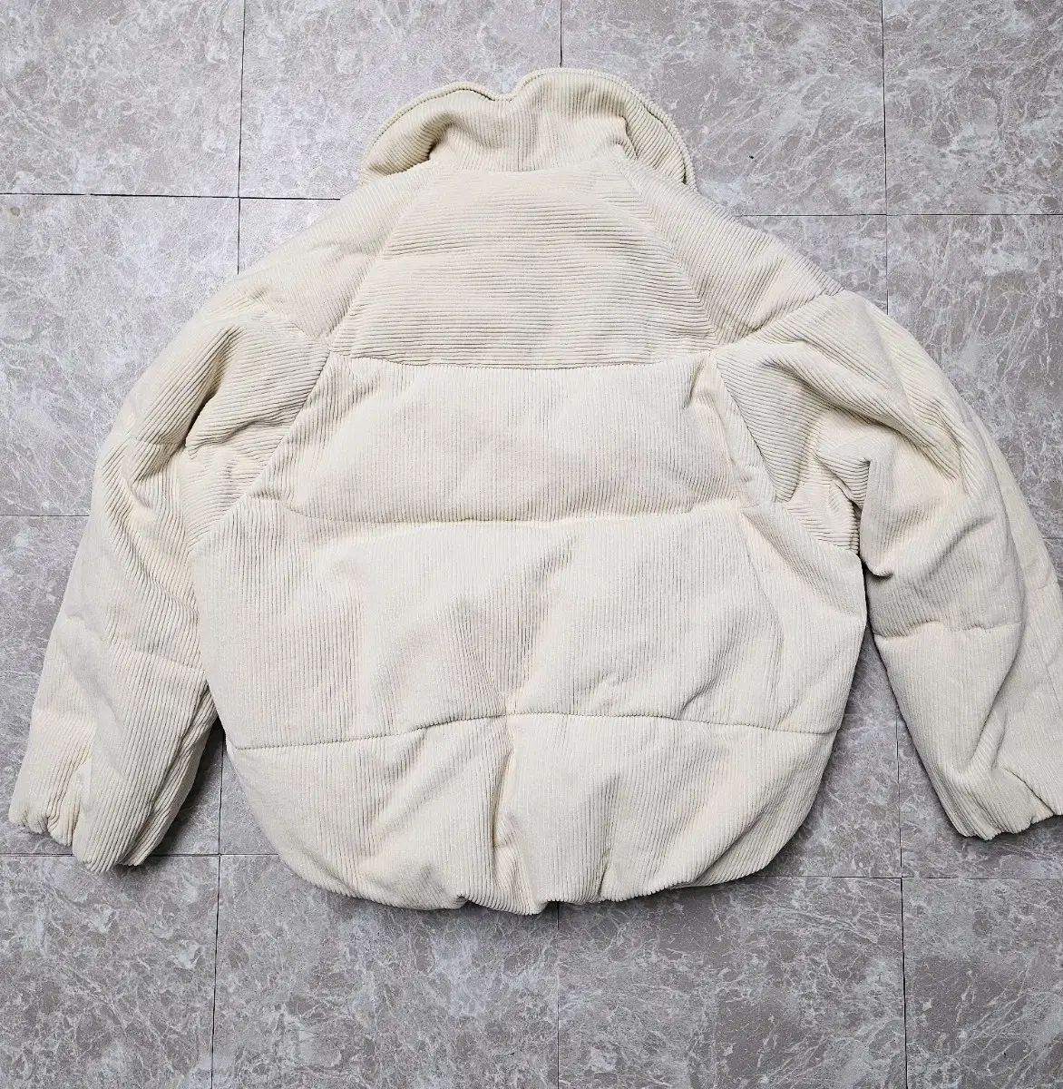 コベットブラン アイボリー コーデュロイ ダウン アウター