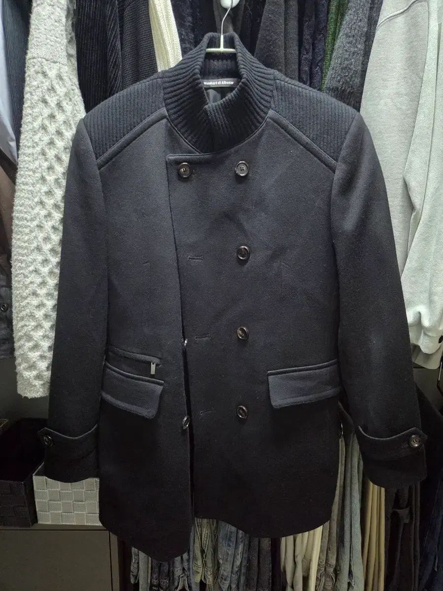 VanHart di Albazar ヴィンテージ ウール ニット ダブル コート