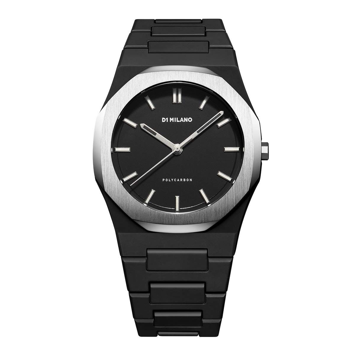 D 1 MILANO 1ミラノ 時計 腕時計メンズ PCBJ 14 ムーングレード 40 5 ㎜ ポリカーボン シルバー