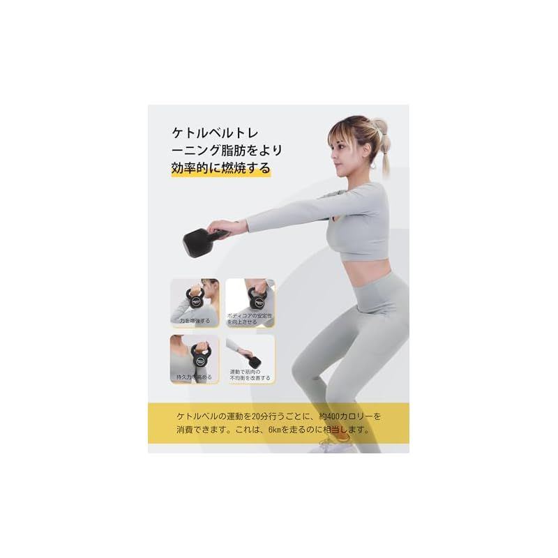 PROIRON ケトルベル ネオプレン 鉄製 20kg 20キロ一体型鋳鉄 0 - メルカリ