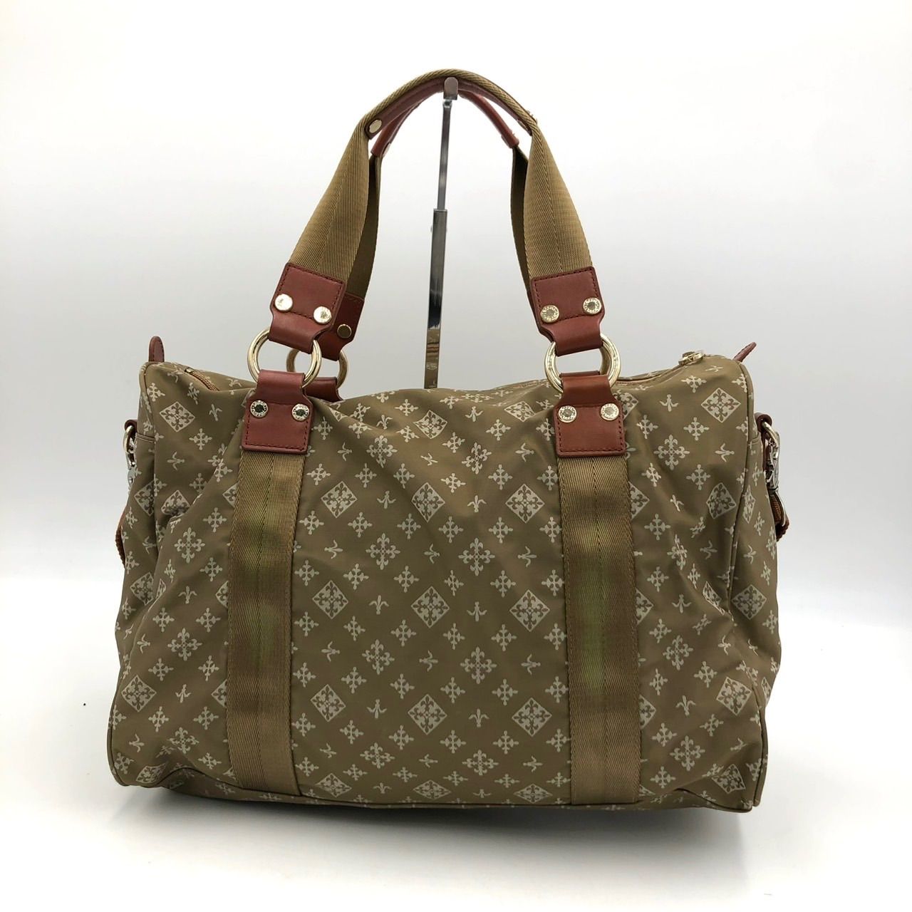 美品】russet ラシット モノグラム 2way トートバッグ ショルダー 茶系 