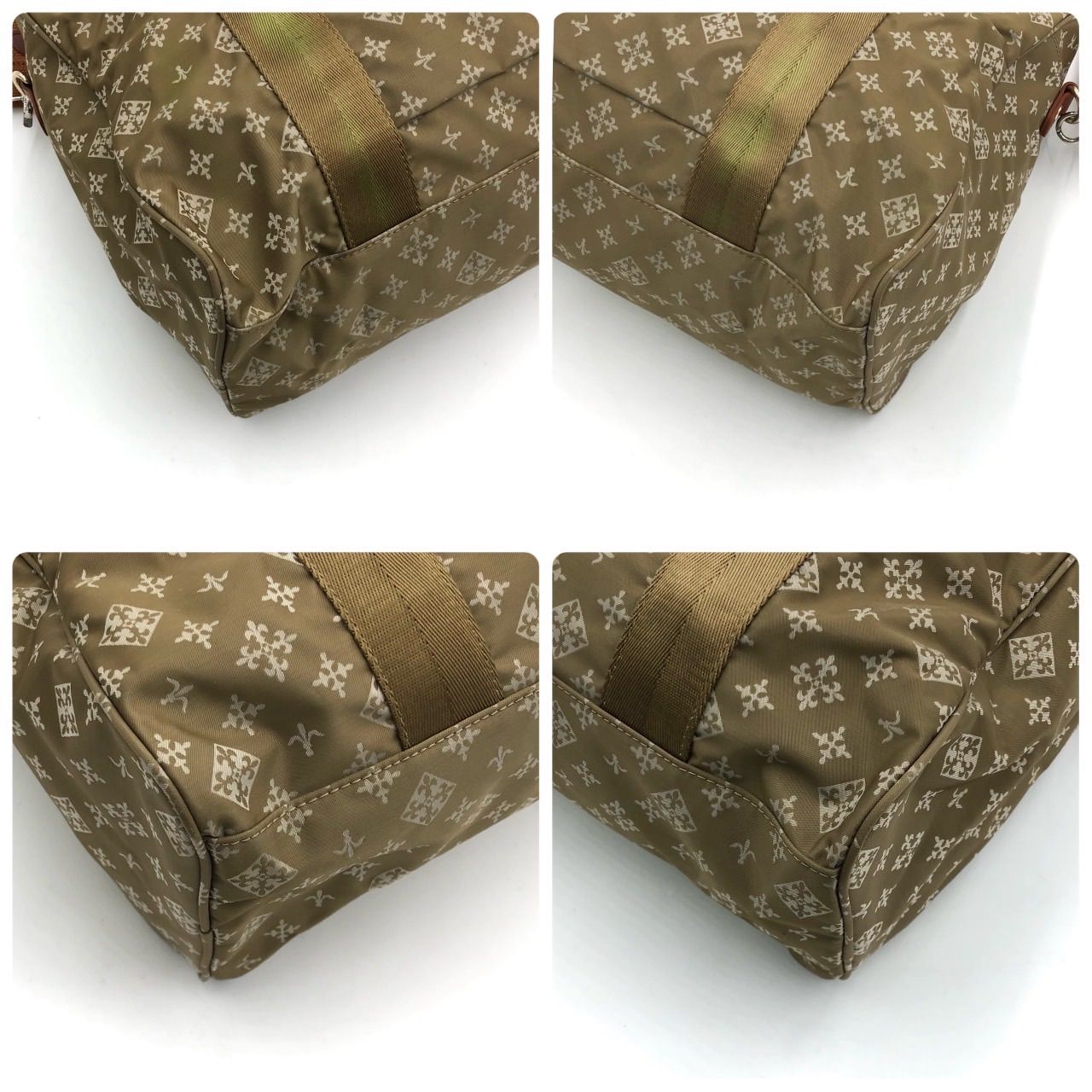 美品】russet ラシット モノグラム 2way トートバッグ ショルダー 茶系 