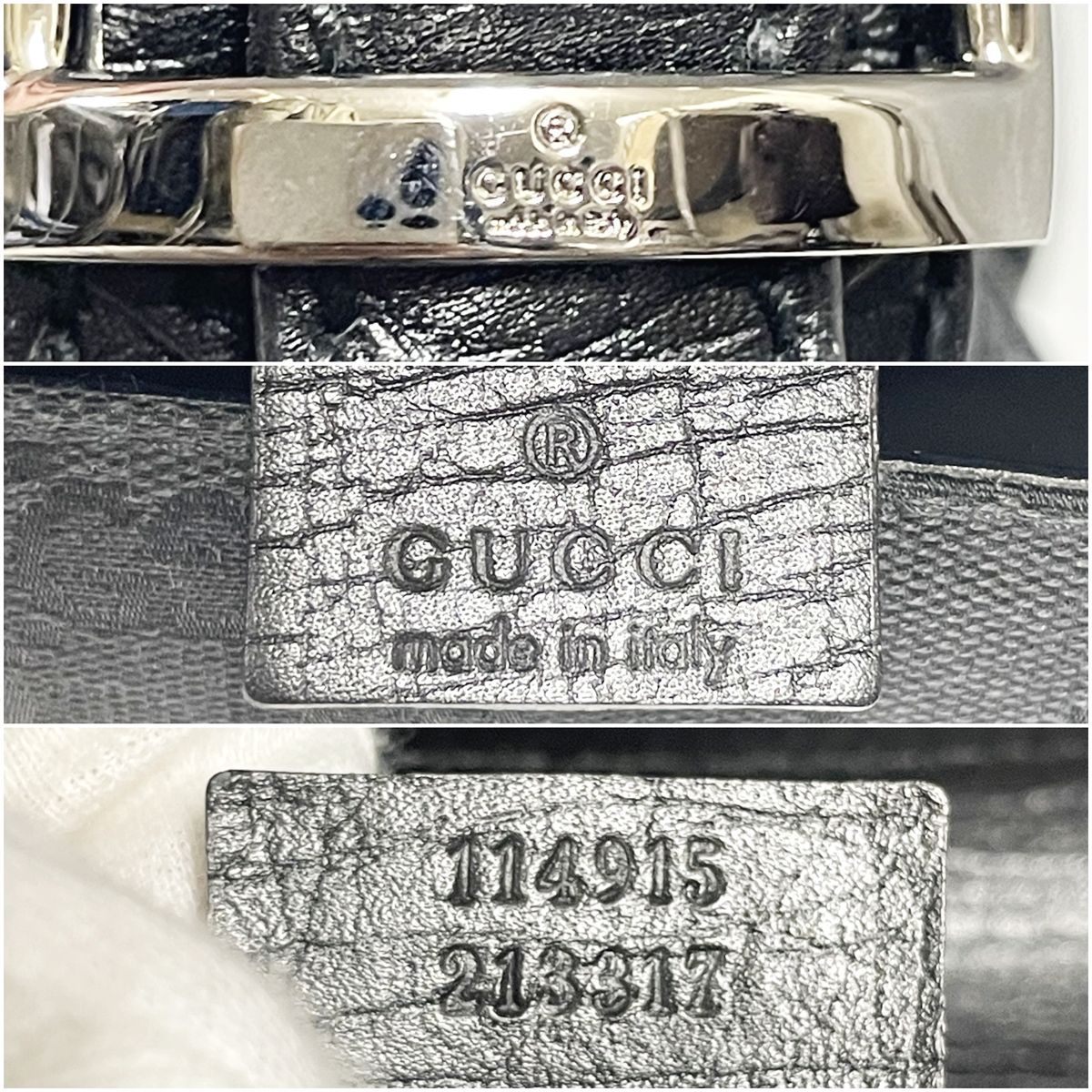 中古】 GUCCI グッチ GGキャンバス ホースビットワンショルダーバッグ