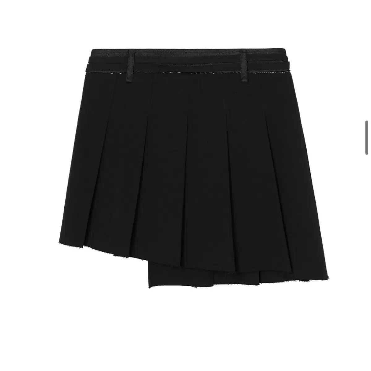 INSILENCE ウィメンズ カットオフ 公式 プリーツ スカート ブラック m
