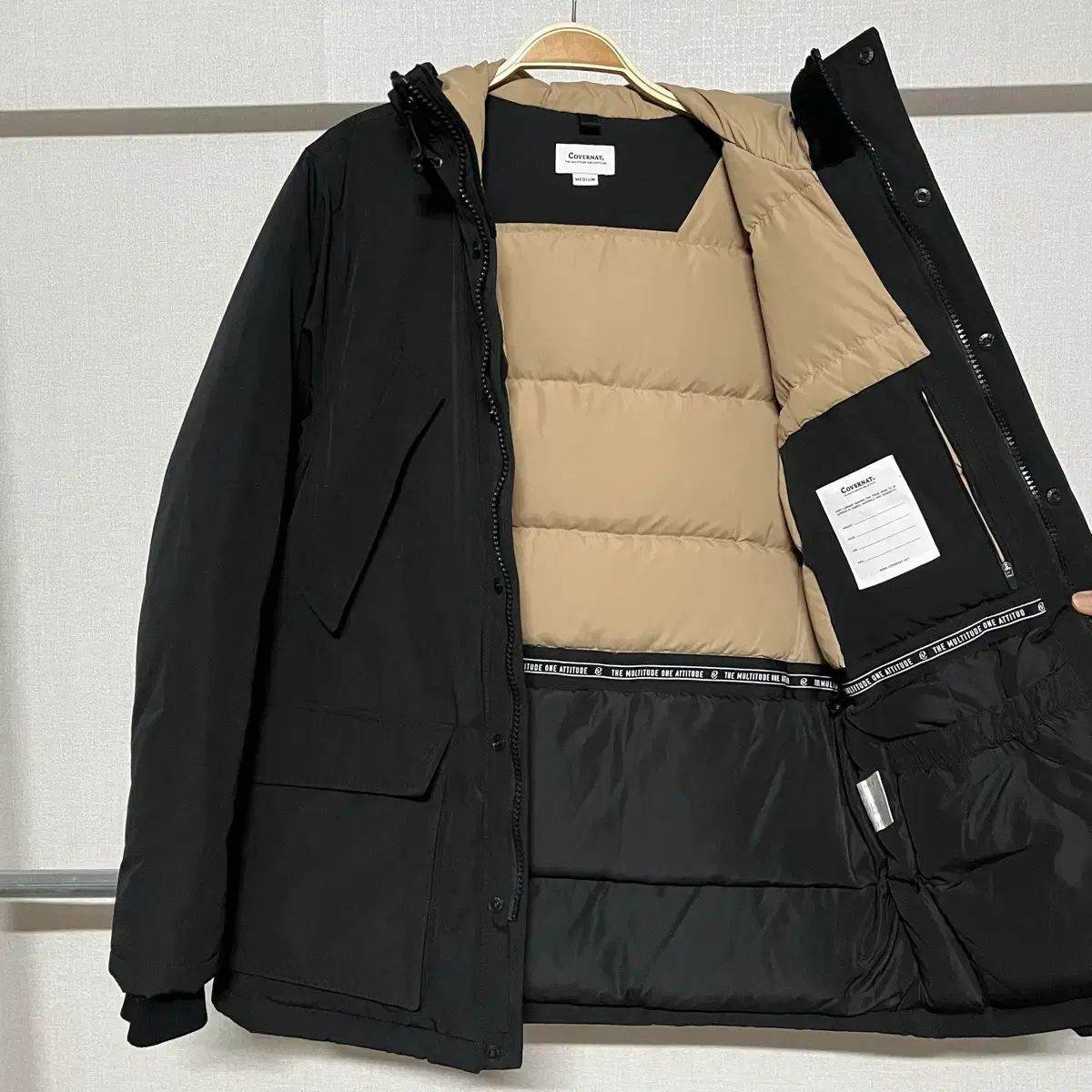 COVERNAT MUSINSA公式 | RDS カレッジボリュームフードパーカーダウン 