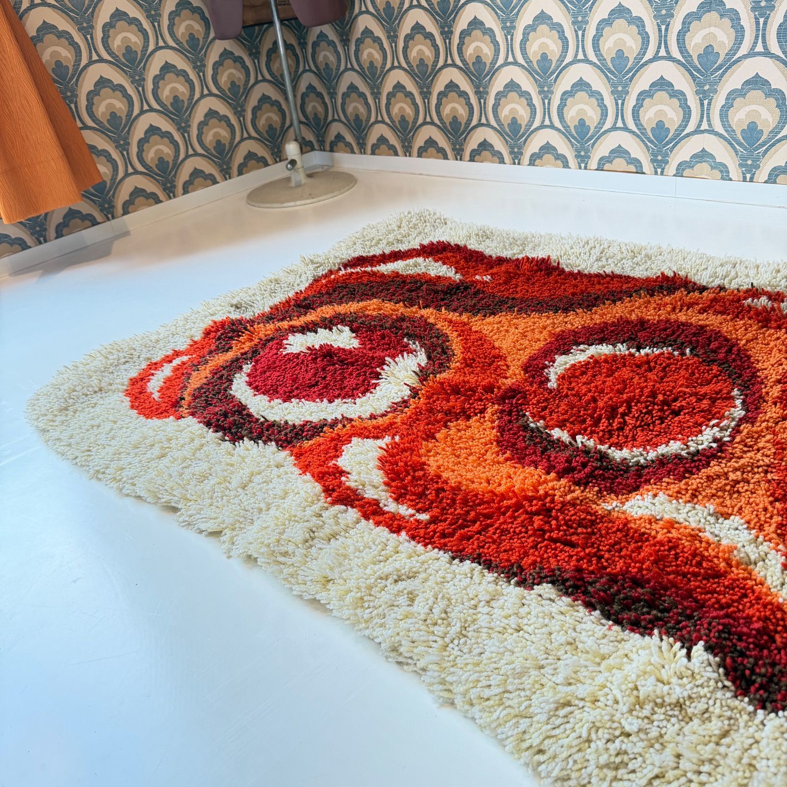 60s 70s ドイツ ヴィンテージラグ スペースエイジ ミッドセンチュリー